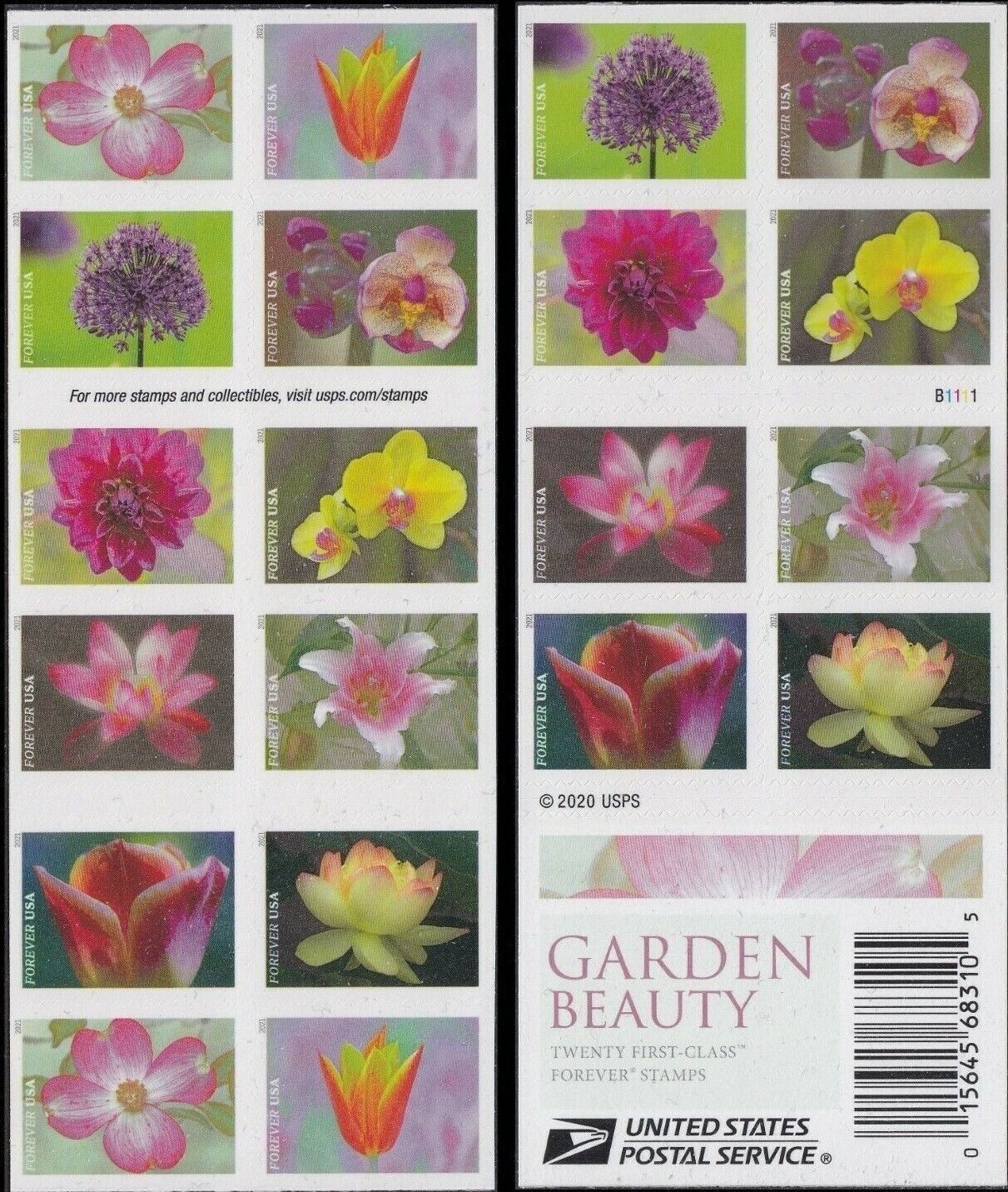 Garden Beauty Forever First Class Postage Stamps - Mailboxes of Flushing