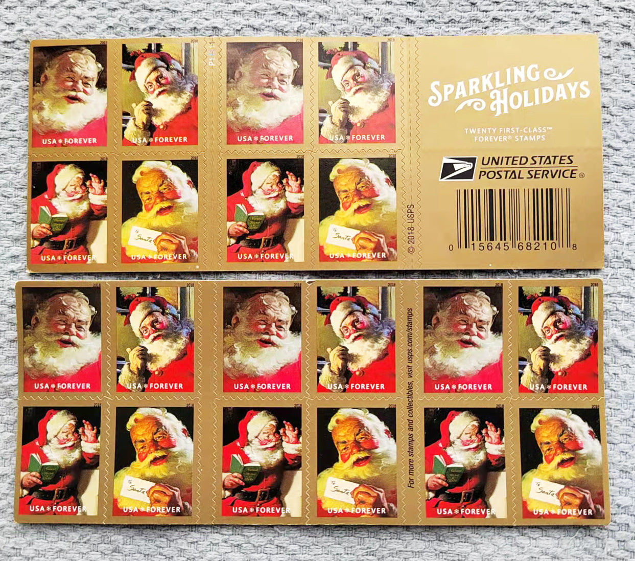 Sparkling Holidays Forever First Class Postage Stamps - Mailboxes of Flushing