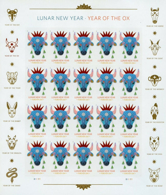 Year of the Ox Stamps Celebrates Lunar New Year Forever First Class Postage Stamps