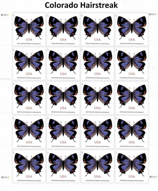 Colorado Hairstreak Butterfly Forever First Class Postage Stamps - Mailboxes of Flushing