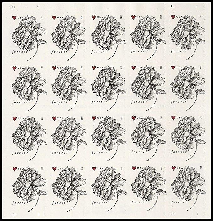 Antique Vintage Rose Forever First Class Postage Stamps - Mailboxes of Flushing