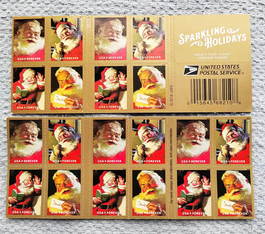 Sparkling Holidays Forever First Class Postage Stamps - Mailboxes of Flushing