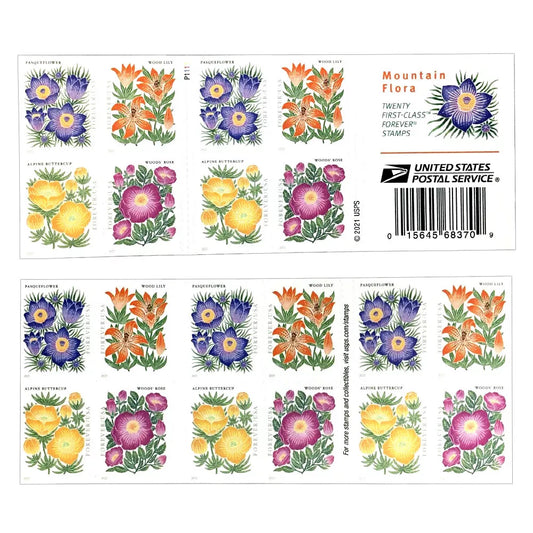 Mountain Flora Forever First Class Postage Stamps - Mailboxes of Flushing