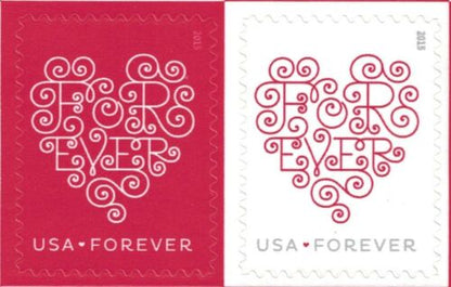 Red White Forever First Class Postage Stamps - Mailboxes of Flushing