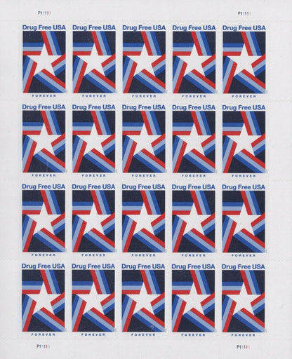 Drug Free Forever First Class Postage Stamps - Mailboxes of Flushing