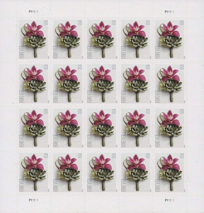 Contemporary Boutonniere Forever First Class Postage Stamps - Mailboxes of Flushing