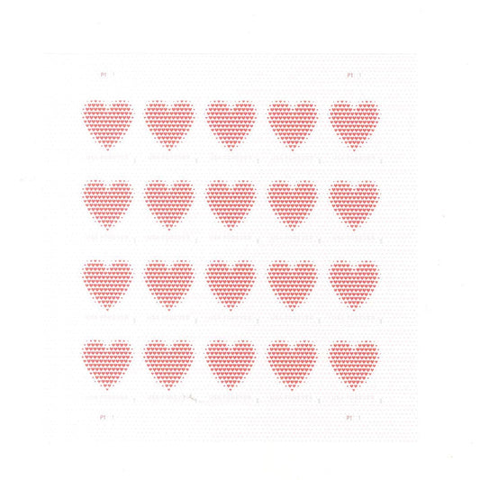Made of Hearts Forever First Class Postage Stamps - Mailboxes of Flushing