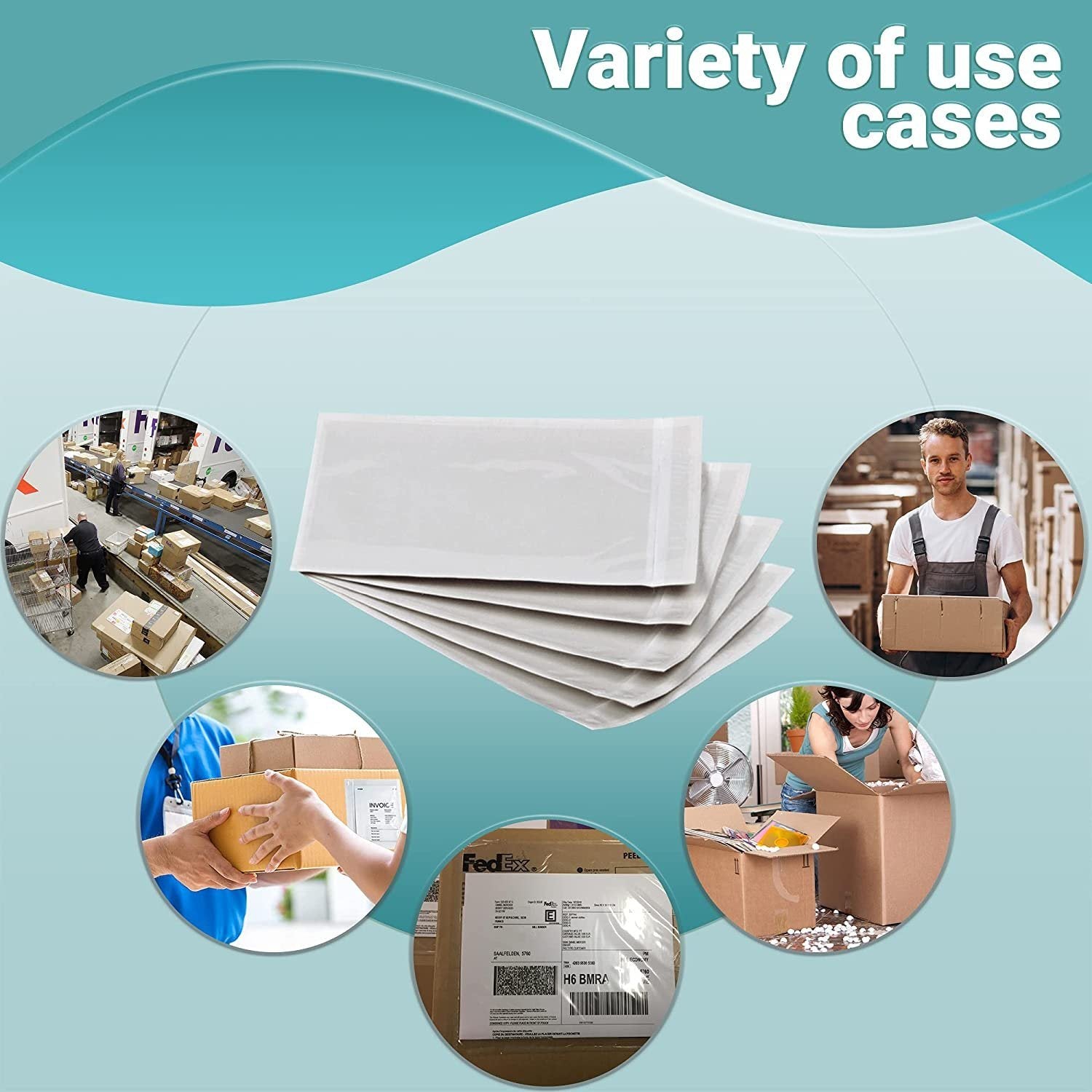 Packing Slip Envelope Pouches 4.5" x 5.5"; Pack of 1000 Clear Plastic Shipping Sleeves; Self-Sealing Shipping Label Sleeves for Documents; Lightweight Plastic Shipping Pouches; Packing Slips - Mailboxes of Flushing
