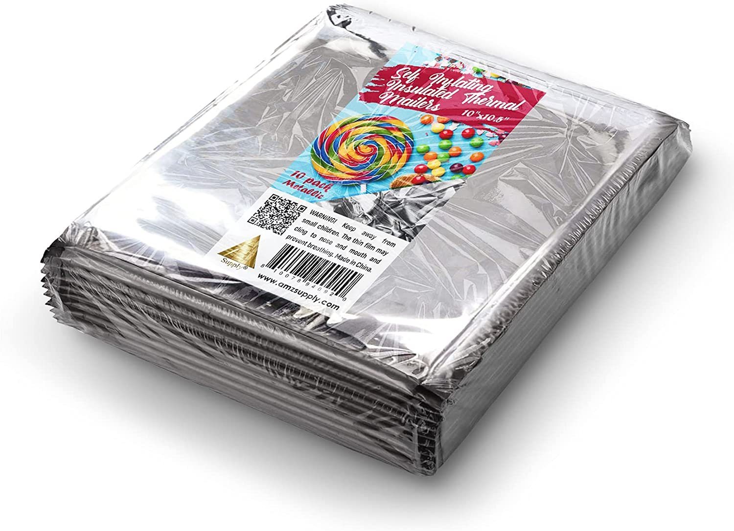 Insulated Thermal Mailers 10 x 10.5 Insulated Bag Pack of 10 Cold Shipping Boxes 10 x 10 1/2 Thermal Bag Aluminum Insulated Bag. Aluminum Envelopes Insulated Thermal Bags. - Mailboxes of Flushing