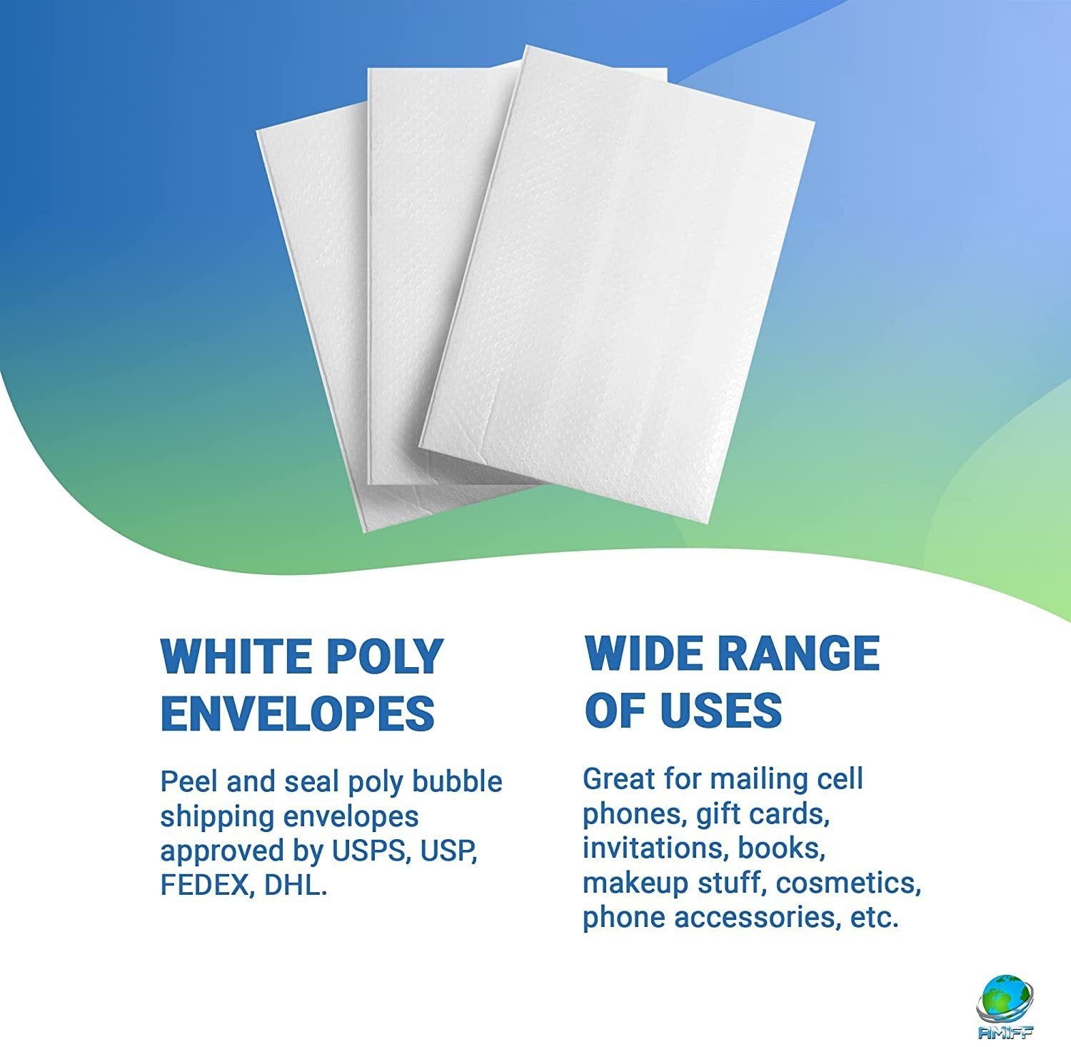Pack of 10 White Poly Bubble Mailers Pouches 12.5 x 18 Cushion Padded Envelopes 12 1/2 x 18 Large Size Shipping Bags with Peel and Seal Closure for Mailing Moving Storage Packing and Packaging - Mailboxes of Flushing