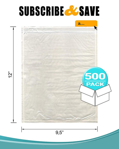 Packing Slip Envelope Pouches 4.5" x 5.5"; Pack of 1000 Clear Plastic Shipping Sleeves; Self-Sealing Shipping Label Sleeves for Documents; Lightweight Plastic Shipping Pouches; Packing Slips - Mailboxes of Flushing