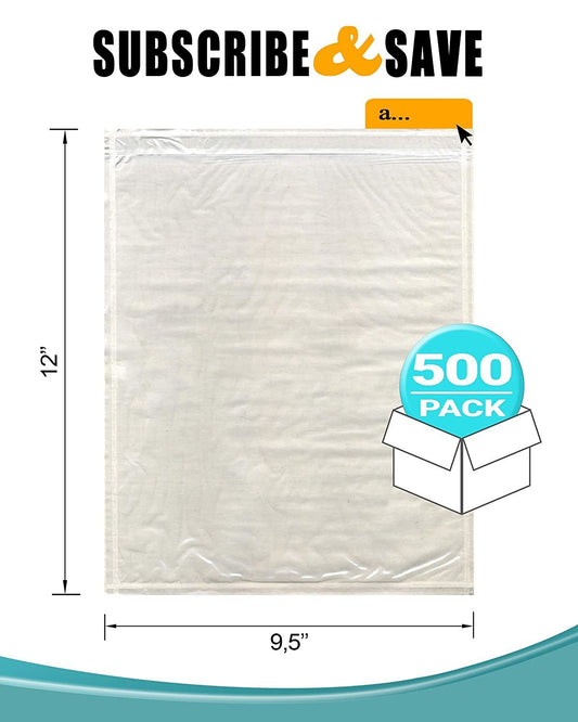 Packing Slip Envelope Pouches 4.5" x 5.5"; Pack of 1000 Clear Plastic Shipping Sleeves; Self-Sealing Shipping Label Sleeves for Documents; Lightweight Plastic Shipping Pouches; Packing Slips - Mailboxes of Flushing