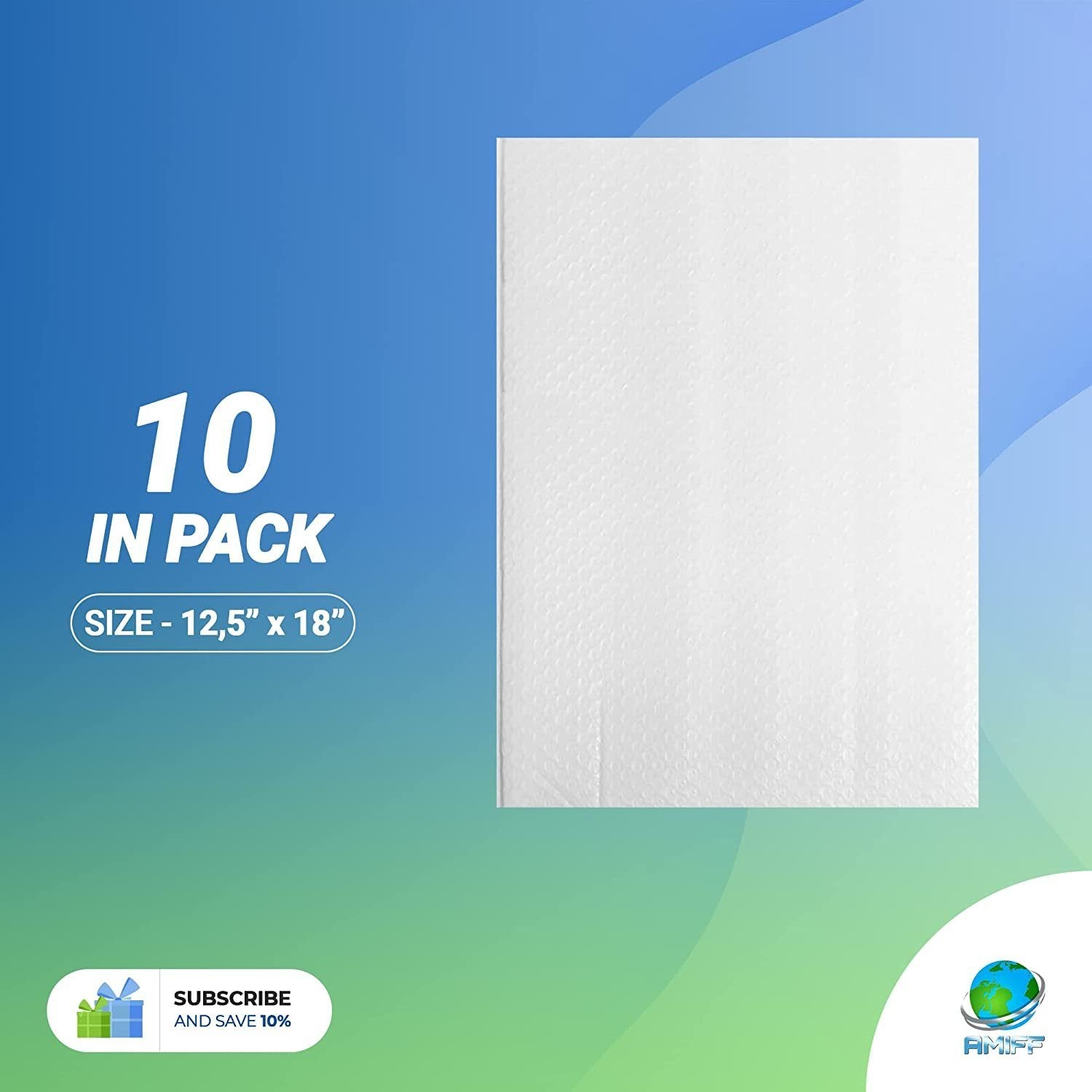 Pack of 10 White Poly Bubble Mailers Pouches 12.5 x 18 Cushion Padded Envelopes 12 1/2 x 18 Large Size Shipping Bags with Peel and Seal Closure for Mailing Moving Storage Packing and Packaging - Mailboxes of Flushing
