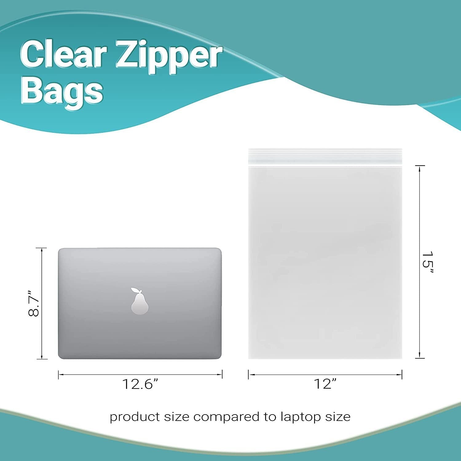 Pack of 1000 Clear Zipper Bags. Assortment 2 mil Clear Seal Top Plastic Bags. 10 Sizes of Zip top Polyethylene Bags for Shipping and Storage. Resealable. - Mailboxes of Flushing