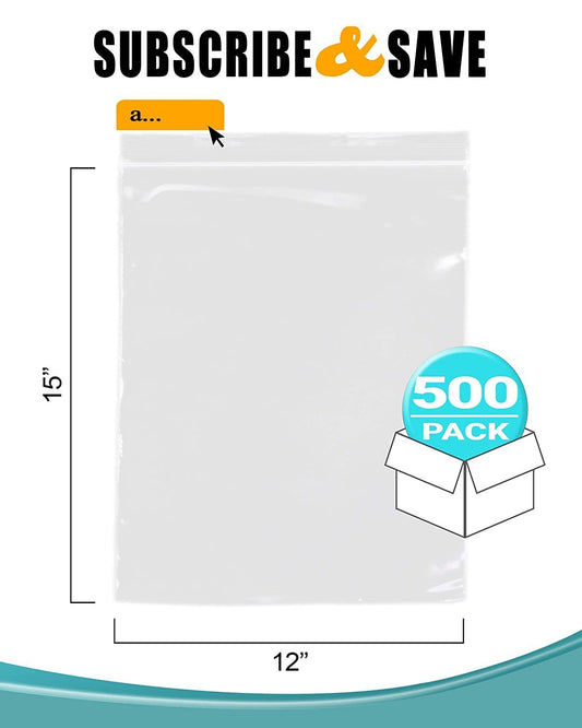 Pack of 1000 Clear Zipper Bags. Assortment 2 mil Clear Seal Top Plastic Bags. 10 Sizes of Zip top Polyethylene Bags for Shipping and Storage. Resealable. - Mailboxes of Flushing