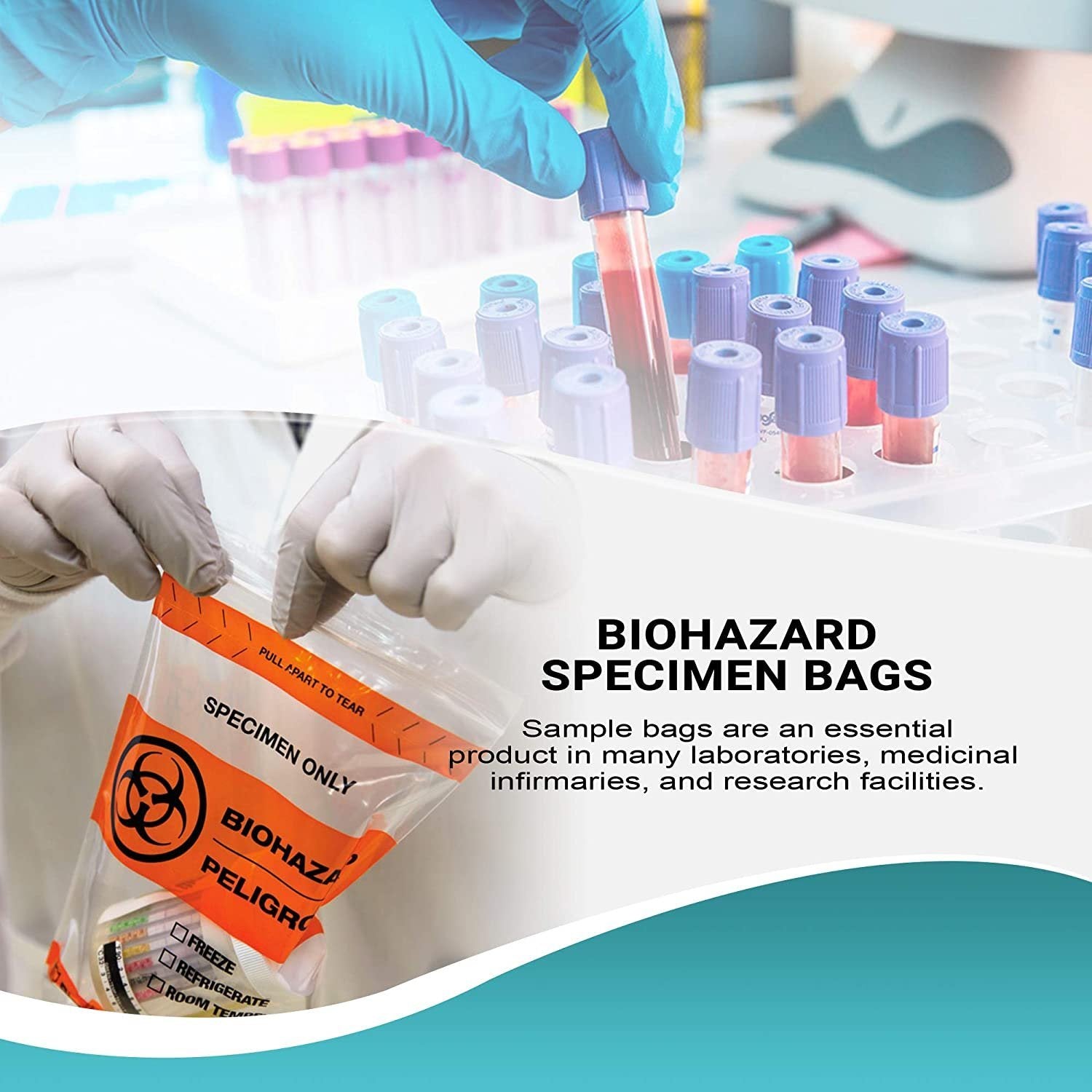 Pack of 100 Orange and Black Biohazard Specimen Bags 6 x 9 Zipper Bags Tear Pouch Bags 6x9 Thickness 2 Mil Seal Top Specimen Lab Transport Bags for Shipping Packaging Specimens; Wholesale Price - Mailboxes of Flushing