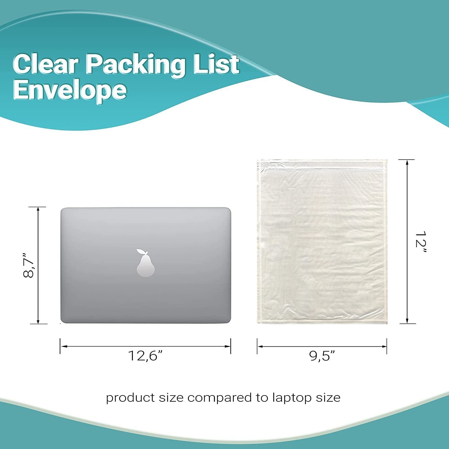 Packing Slip Envelope Pouches 4.5" x 5.5"; Pack of 1000 Clear Plastic Shipping Sleeves; Self-Sealing Shipping Label Sleeves for Documents; Lightweight Plastic Shipping Pouches; Packing Slips - Mailboxes of Flushing