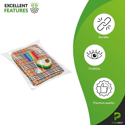 Clear Flat Poly Bags 12" x 18". Pack of 1000 Non-Sticky Plastic 2 mil Retail Pouches. Medium PE Packaging for Mailing; Shipping; Packing. Reusable Storage for Clothing; Boots; T-Shirts - Mailboxes of Flushing