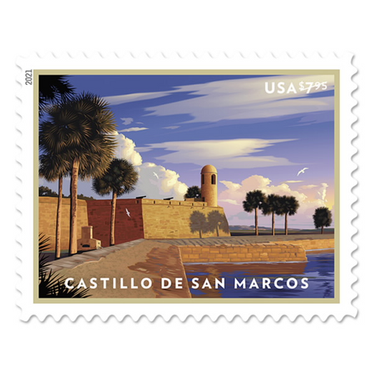 Castillo de San Marcos Priority Mail Postage Stamps - Mailboxes of Flushing
